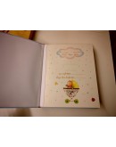 Album celeste con cavallo a dondolo